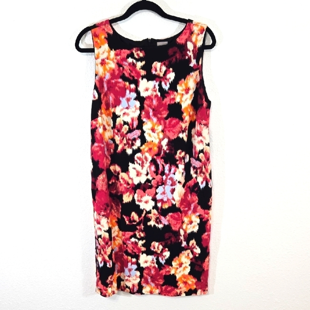Chico's Floral Sleeveless Lined Dress Abstract Work Church Special Event, 3 (16)
